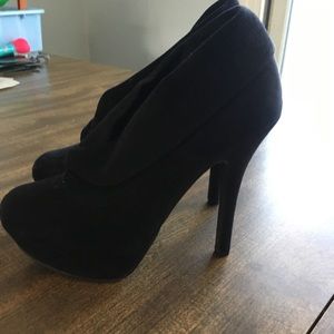 Black bootie heels